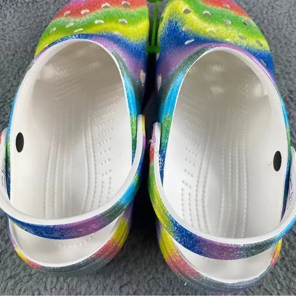 New crocs classic spray DYE MENS 10 CLOGS Tie-Dye Collection Womens 12 Shoes