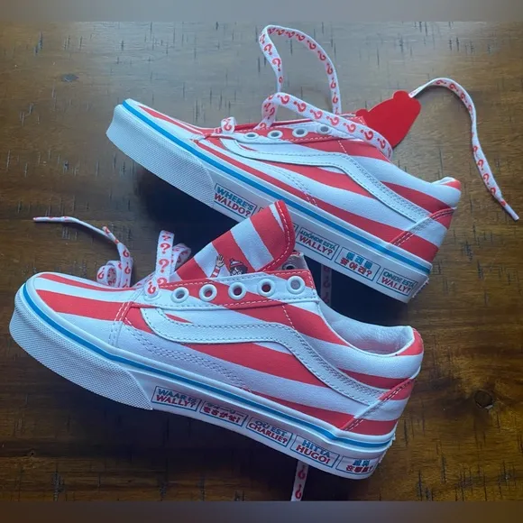 •NEW•VANS Old Skool WHERE’S WALDO? ‘International Stripes’ Unisex Shoes