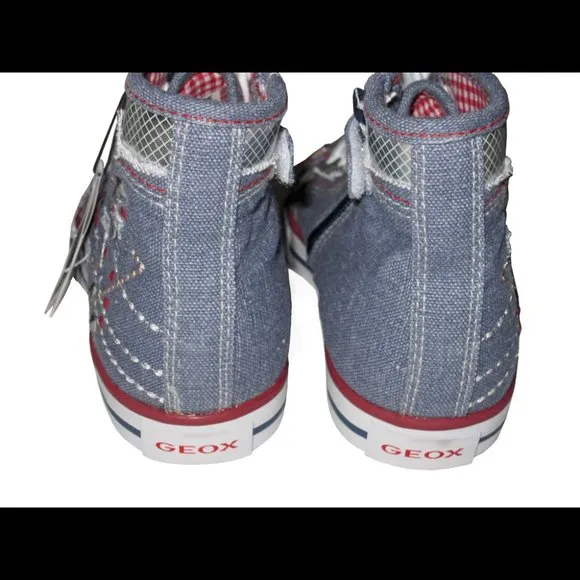 NIB Geox High Top Sneaker Shoes, sz 33 (2 US)