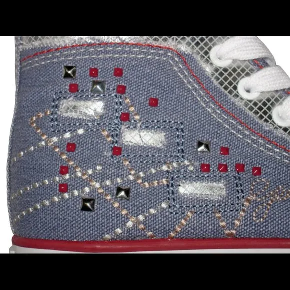 NIB Geox High Top Sneaker Shoes, sz 33 (2 US)