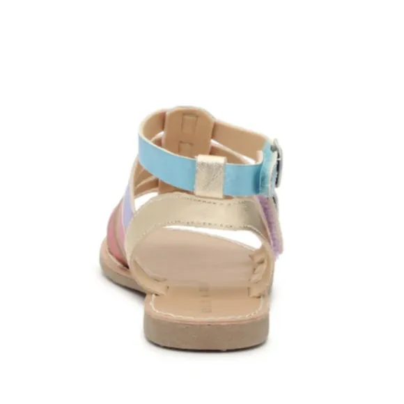 NIB Kelly &amp; Katie Chloe Gladiator Rainbow Sandal Kids Size 5