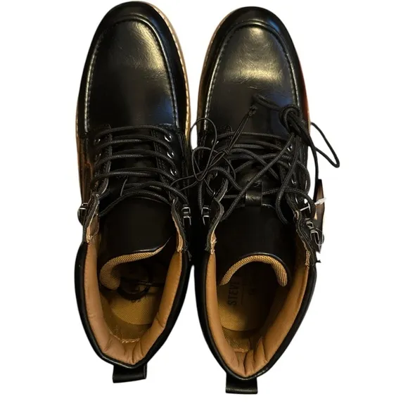 NIB NWT Men's Steve Madden Black Chukka Bleeker Boots - Size 10