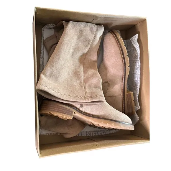 NIB Woman's Boots Steve Madden Lizbeth Boot Size 6 Taupe Tall