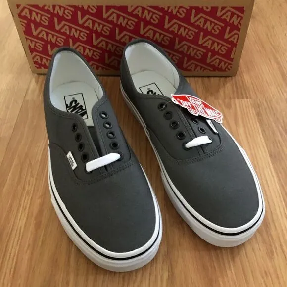 NIB VANS Authentic Classic Canvas Pewter/Black VN000JRAPBQ Shoes