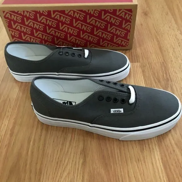 NIB VANS Authentic Classic Canvas Pewter/Black VN000JRAPBQ Shoes