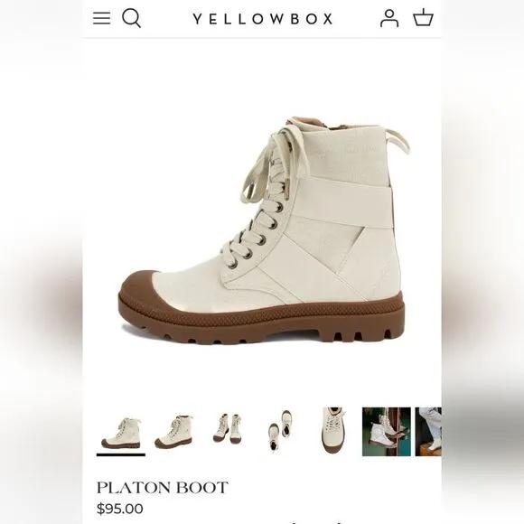NIB Yellow Box Platon Sneaker Boots