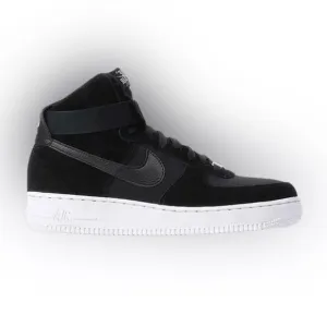 Nike Air Force 1 High '07 in black suede and canvas shoes size 12