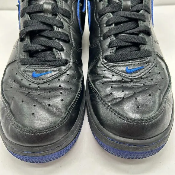 Nike Air Force 1 Mid Shoes Mens 8.5‎ Sneakers Black/Blue 306352-002 Y2K 2003