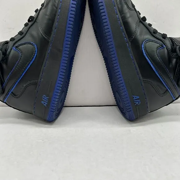 Nike Air Force 1 Mid Shoes Mens 8.5‎ Sneakers Black/Blue 306352-002 Y2K 2003
