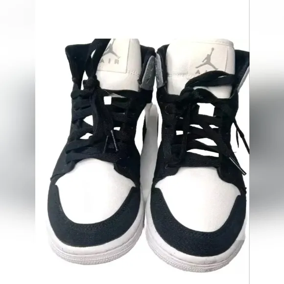 Nike Air Jordan 1 Retro Mid SE Light Steel Grey Canvas Women's Size 7 Shoes