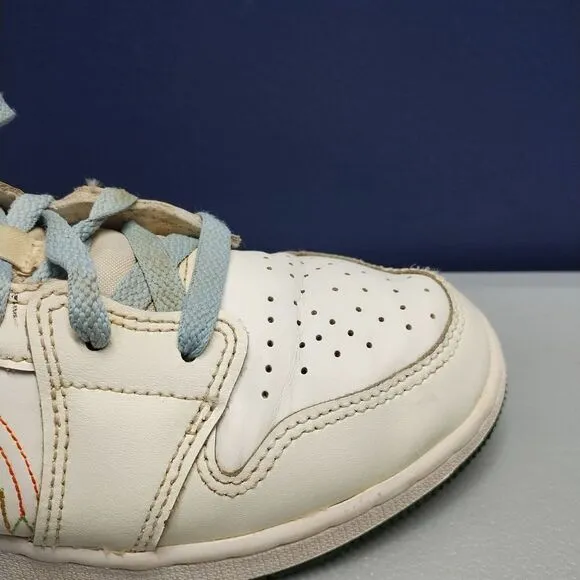 Nike Air Jordan 1 Sneaker Shoes Youth Size 5Y Multi Leather Round Toe DX2462-100
