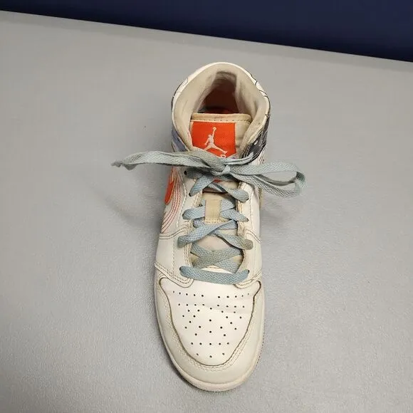Nike Air Jordan 1 Sneaker Shoes Youth Size 5Y Multi Leather Round Toe DX2462-100