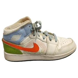 Nike Air Jordan 1 Sneaker Shoes Youth Size 5Y Multi Leather Round Toe DX2462-100