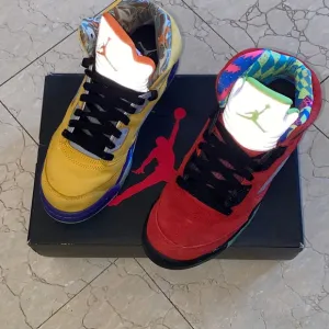 Nike Air Jordan 5 Retro SE GS CZ6415-700 &quot;What The&quot; Shoes Size 5Y /M W 6.5