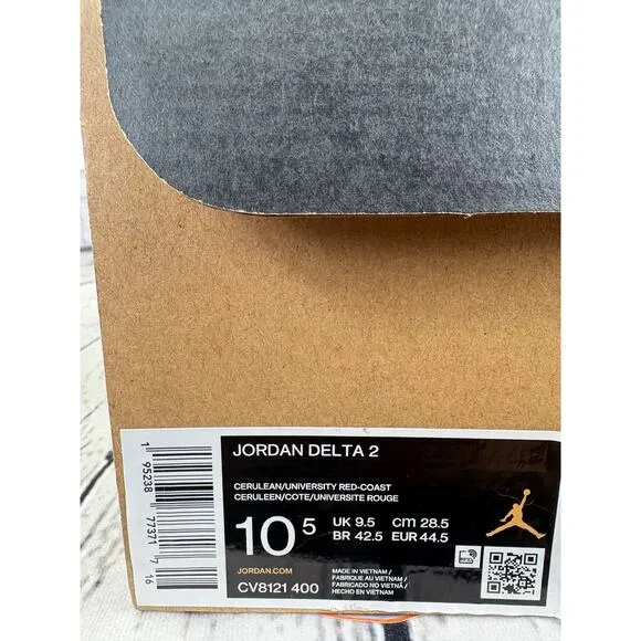 Nike Air Jordan Delta 2 Basketball Shoes Mens 10.5 Blue White Sneakers NEW W/BOX