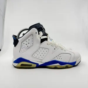 Nike Air Jordan VI 6 Shoes Kids Size 5.5Y White/Blue Retro BG 2014 384665-107