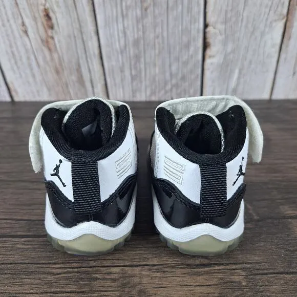 Nike Air Jordan XI 11 Baby Retro Concord 2011 Black White Size 2.5c Infant (VGC)