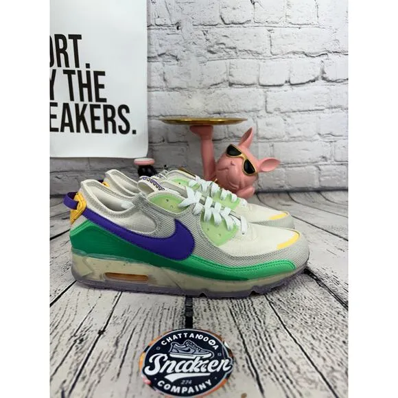 Nike Air Max 90 Sneakers Terrascape Mens 8.5 Sail Green Purple Running Shoes NEW