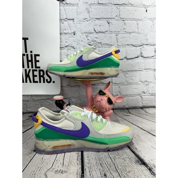 Nike Air Max 90 Sneakers Terrascape Mens 8.5 Sail Green Purple Running Shoes NEW
