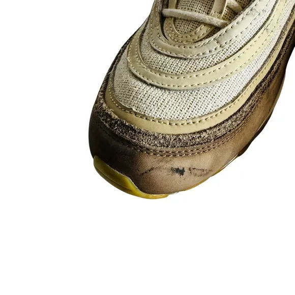 Nike Air Max 97 Casual Running Shoes Brown Cream Earth Tones Comfort Mens 11.5