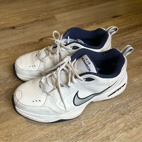Nike Air Monarch White Leather Dad Shoes