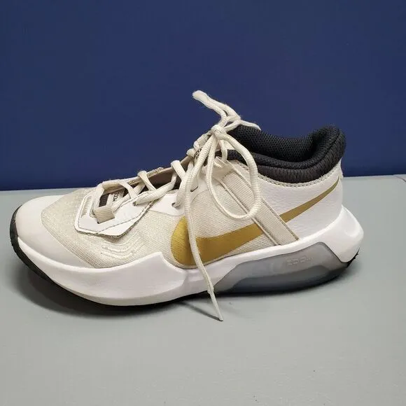 Nike Air Zoom Crossover GS Basketball Shoes Youth 4.5 White Tan Black DC5216-100