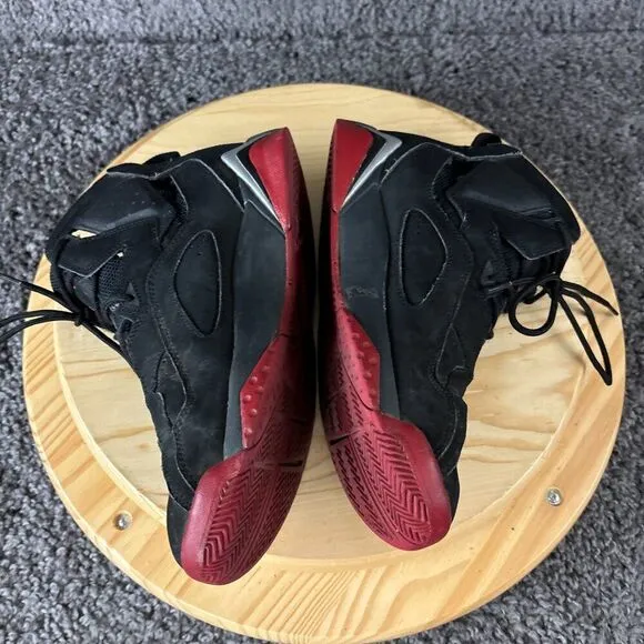 Nike Air Jordan True Flight Basketball Shoe Men 7.5 Bred Black Red Suede Leather