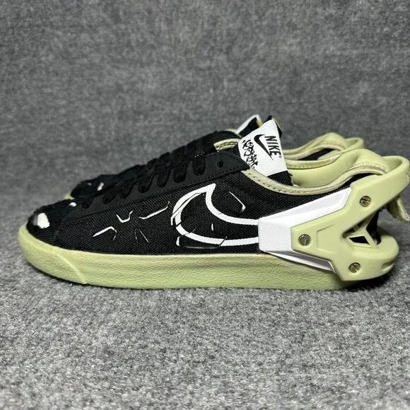 Nike Blazer Low Acronym Black Olive Aura Mens Shoes Sneakers DO9373-001 Size 5.5