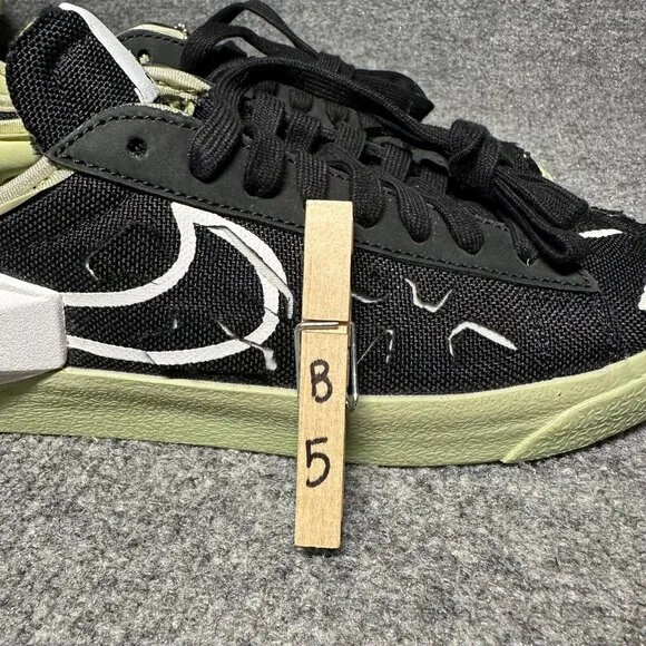 Nike Blazer Low Acronym Black Olive Aura Mens Shoes Sneakers DO9373-001 Size 5