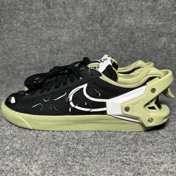 Nike Blazer Low Acronym Black Olive Aura Mens Shoes Sneakers DO9373-001 Size 5