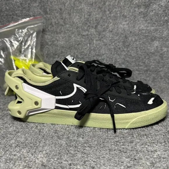 Nike Blazer Low Acronym Black Olive Aura Mens Shoes Sneakers DO9373-001 Size 5