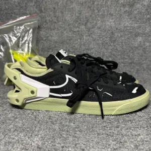 Nike Blazer Low Acronym Black Olive Aura Mens Shoes Sneakers DO9373-001 Size 5