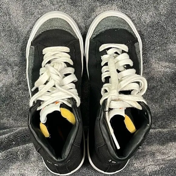 Nike Blazer Mid 77 Vintage Black White Shoes Size 5.5 Mens Canvas
