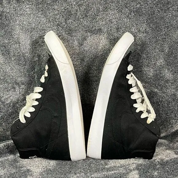 Nike Blazer Mid 77 Vintage Black White Shoes Size 5.5 Mens Canvas