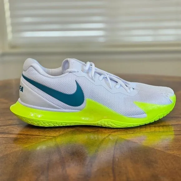Nike Court Zoom Vapor Cage 4 Rafa White Volt LE Tennis Shoes DD1579-107 Men's 12