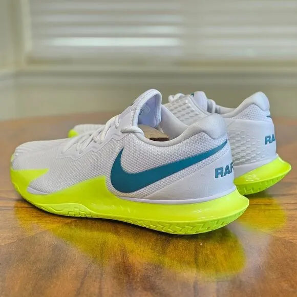 Nike Court Zoom Vapor Cage 4 Rafa White Volt LE Tennis Shoes DD1579-107 Men's 12