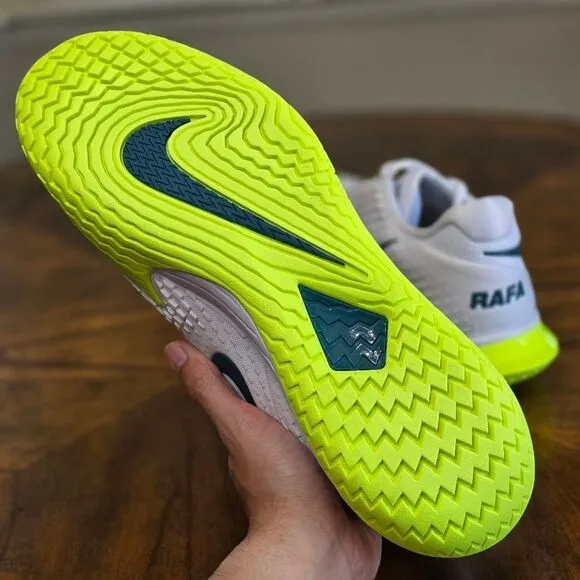 Nike Court Zoom Vapor Cage 4 Rafa White Volt LE Tennis Shoes DD1579-107 Men's 12