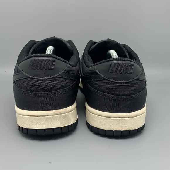 Nike Dunk Low Black Canvas Skate Shoes DV7211-001 Men's Sz 11