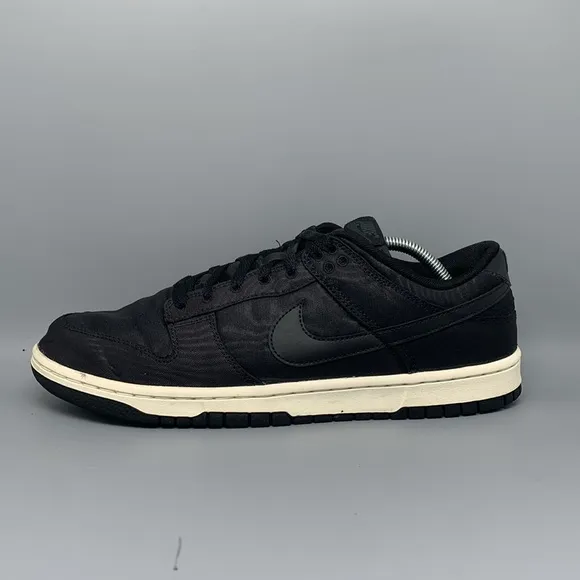 Nike Dunk Low Black Canvas Skate Shoes DV7211-001 Men's Sz 11