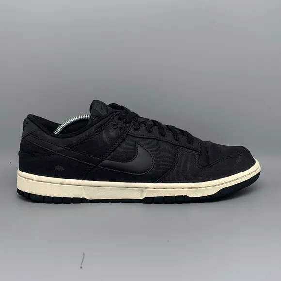 Nike Dunk Low Black Canvas Skate Shoes DV7211-001 Men's Sz 11