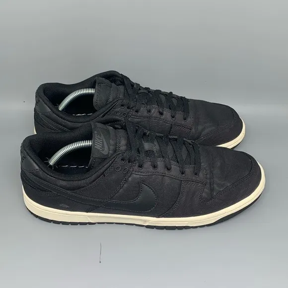 Nike Dunk Low Black Canvas Skate Shoes DV7211-001 Men's Sz 11