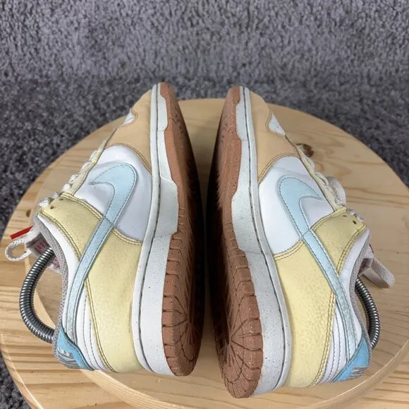 Nike Dunk Low Shoes Womens Size 8 Summit White Glacier Blue Leather Sneaker