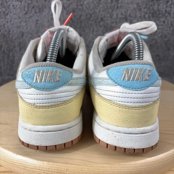 Nike Dunk Low Shoes Womens Size 8 Summit White Glacier Blue Leather Sneaker