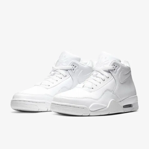 Nike Flight Legacy Triple White Mens Basketball Shoes BQ4212-101 NEW Multi Sz