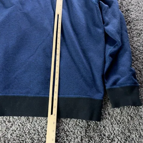 Nike French Terrie Blue Full Zip Hoodie Mens Size 3XL Black Trim 678560-480