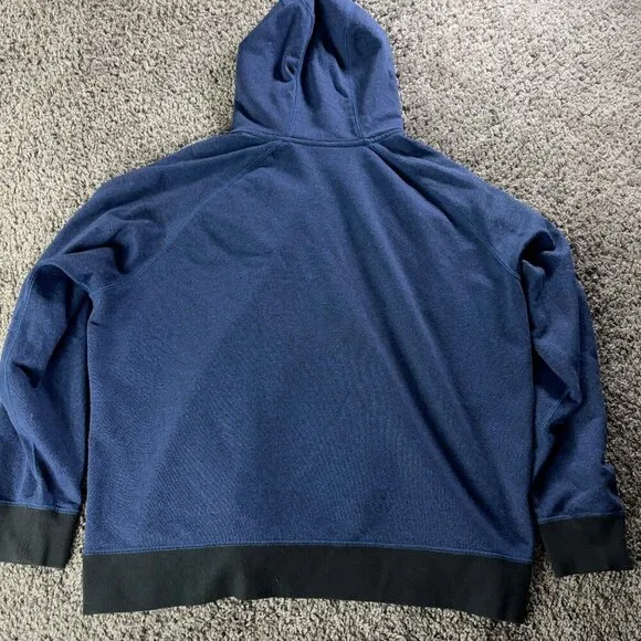 Nike French Terrie Blue Full Zip Hoodie Mens Size 3XL Black Trim 678560-480