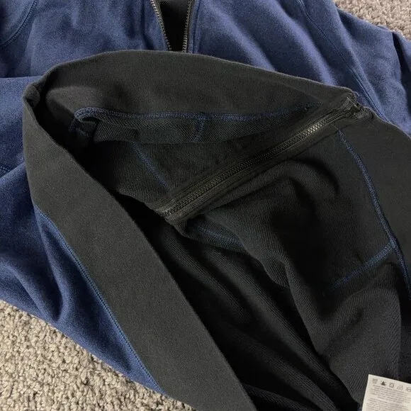 Nike French Terrie Blue Full Zip Hoodie Mens Size 3XL Black Trim 678560-480