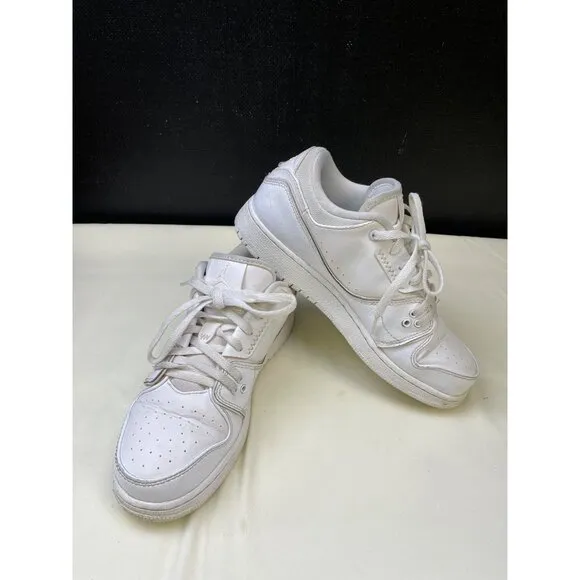 Nike Jordan Air 1 Youth Boys White Leather Shoes/ Sneakers Size 5W SKU 5566