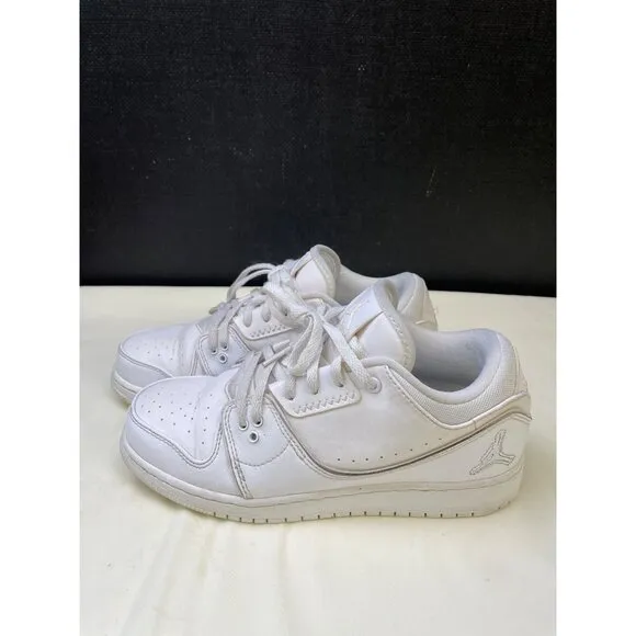 Nike Jordan Air 1 Youth Boys White Leather Shoes/ Sneakers Size 5W SKU 5566