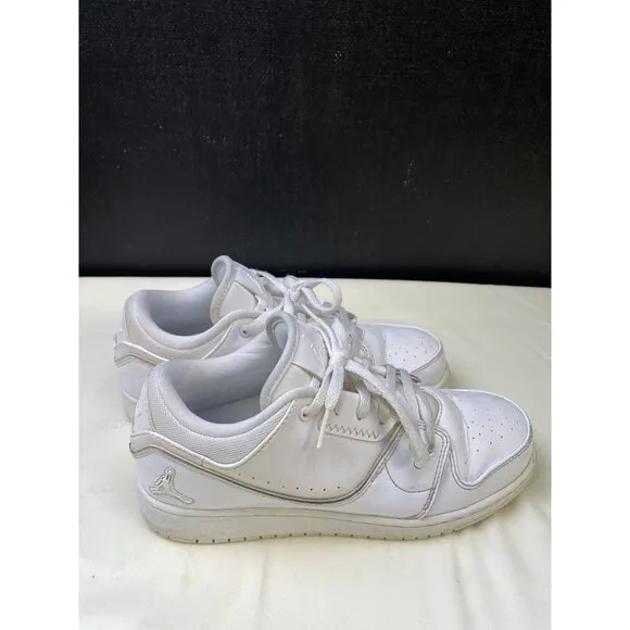 Nike Jordan Air 1 Youth Boys White Leather Shoes/ Sneakers Size 5W SKU 5566